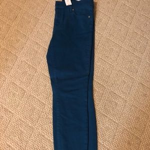 Loft size 2 teal colored chino/pants. New w/ tags.